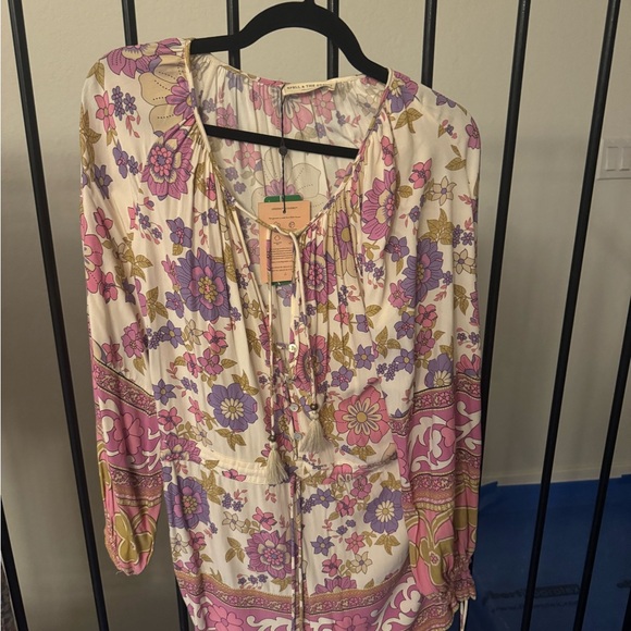 Spell Pink and Purple Floral Dress - Picture 4 of 5